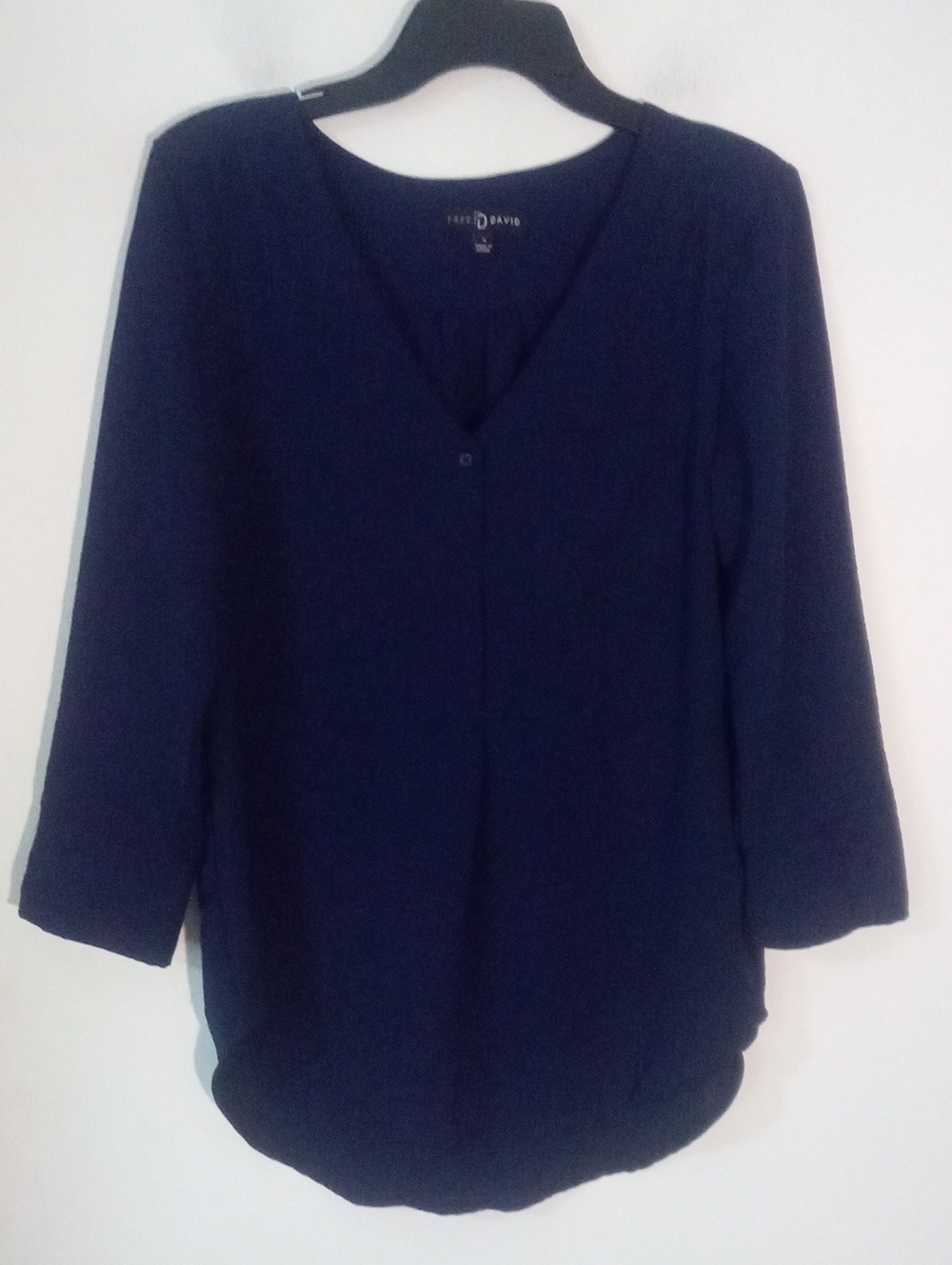 Fred David Navy Blouse Small NWT